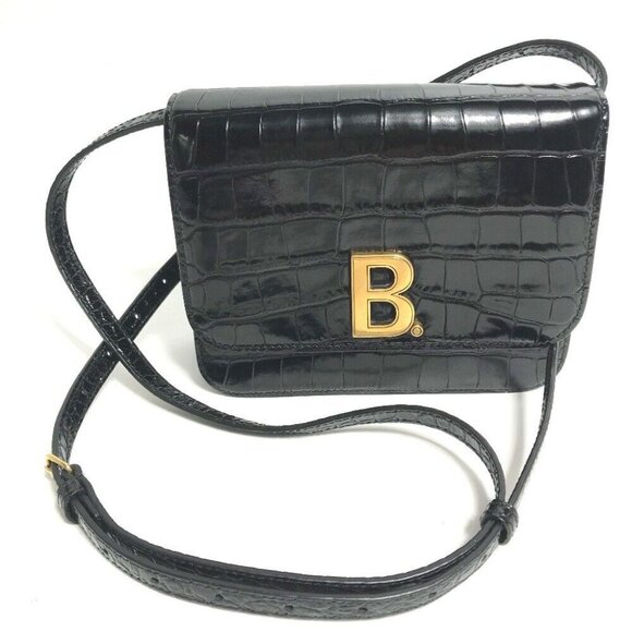 BALENCIAGA 2WAY Clutch bag pouch B logo Quilted Crossbody Shoulder Bag - Picture 1 of 13